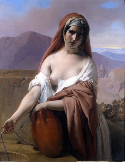 Rebecca kaivolla. Francesco Hayezin maalaus. Breran akatemia. Milano tekijältä Francesco Hayez