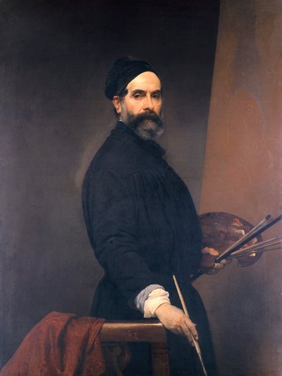 Francesco Hayezin (1791-1882) omakuva 57-vuotiaana, öljy kankaalle tekijältä Francesco Hayez