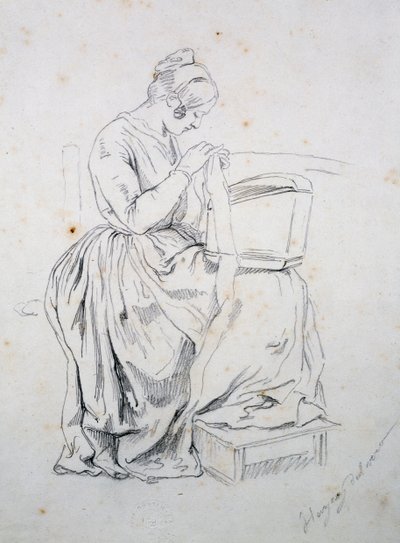 Tutkimus hänen vaimonsa muotokuvaan tekijältä Francesco Hayez