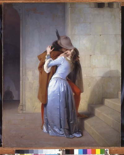 Suudelma, 1859 tekijältä Francesco Hayez