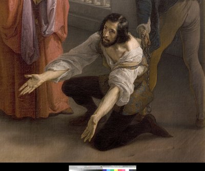Jacopo Foscarin ja hänen perheensä viimeinen tapaaminen ennen karkotusta, 1838-40. tekijältä Francesco Hayez