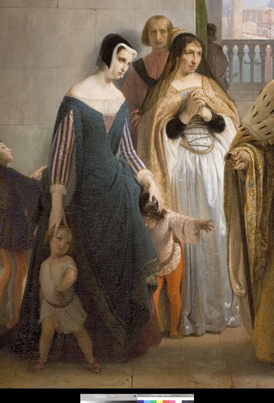 Jacopo Foscarin ja hänen perheensä viimeinen tapaaminen ennen karkotusta, 1838-40. tekijältä Francesco Hayez