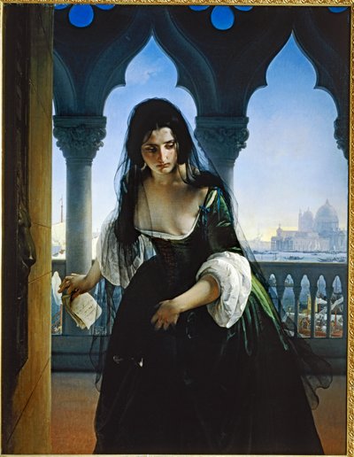 Salainen ilmianto 1847 ... (maalaus kankaalle) tekijältä Francesco Hayez