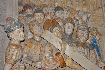 Ranska, Avignon, Palace des Papes (1334), Francesco Lauranan marmoriveistos ristin tiestä Celestine-luostarista Avignonissa (tilaus 1478) tekijältä Francesco Laurana