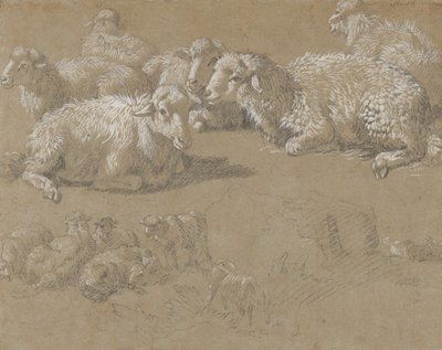 Makaava lammas maisemassa, 1759-82. tekijältä Francesco Londonio