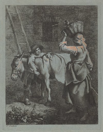 Paimen puhuu talonpojalle, 17601764. tekijältä Francesco Londonio