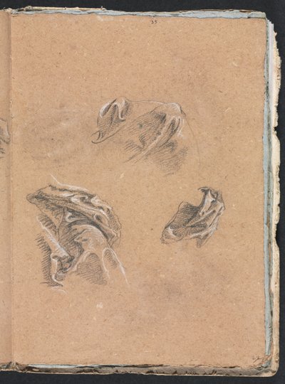 Verona Sketchbook: Drapery studies sivu 69, 1760. tekijältä Francesco Lorenzi