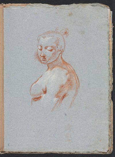 Verona Sketchbook: Nainen alaston sivu 27, 1760. tekijältä Francesco Lorenzi