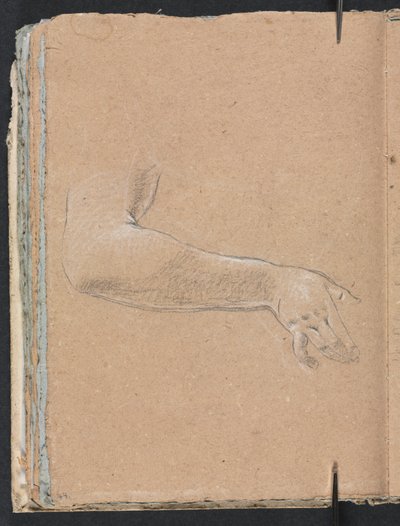 Verona Sketchbook: Naisen oikea käsi ja käsi, sivu 44, 1760. tekijältä Francesco Lorenzi