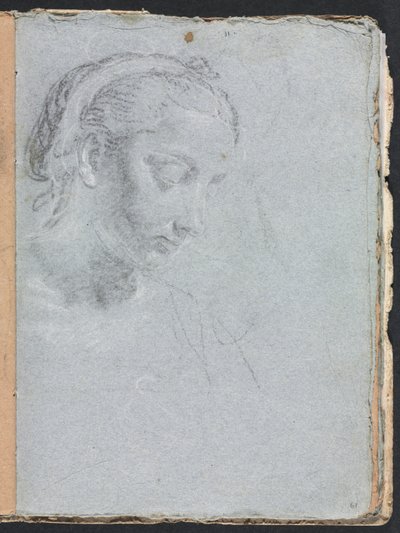 Verona Sketchbook: Naisen pää ja hartiat (sivu 61) tekijältä Francesco Lorenzi