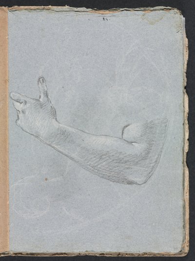 Verona Sketchbook: Vasen käsi ja käsi sivu 47, 1760. tekijältä Francesco Lorenzi