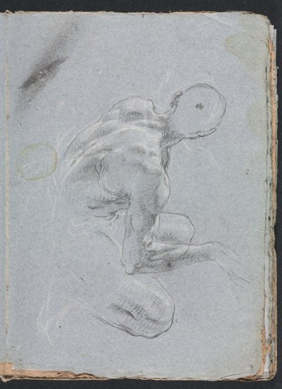 Verona Sketchbook: Miesten alaston takasivulta 9, 1760. tekijältä Francesco Lorenzi