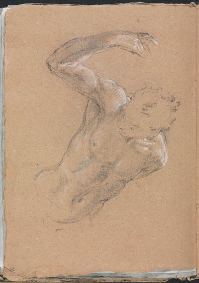 Verona Sketchbook: Miesten alaston oikea käsivarsi, sivu 32, 1760. tekijältä Francesco Lorenzi