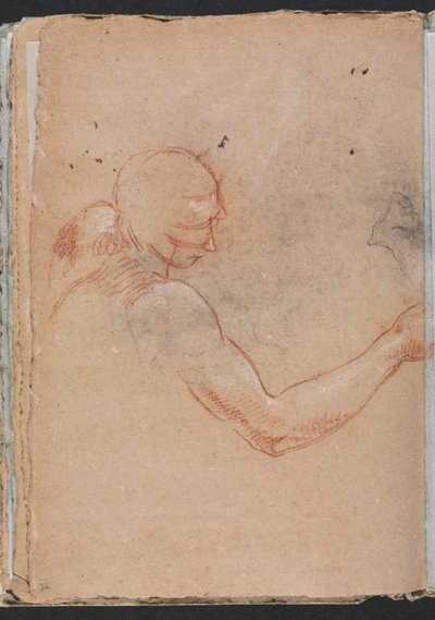 Verona Sketchbook: Alaston pää ja oikea käsivarsi sivu 36, 1760. tekijältä Francesco Lorenzi