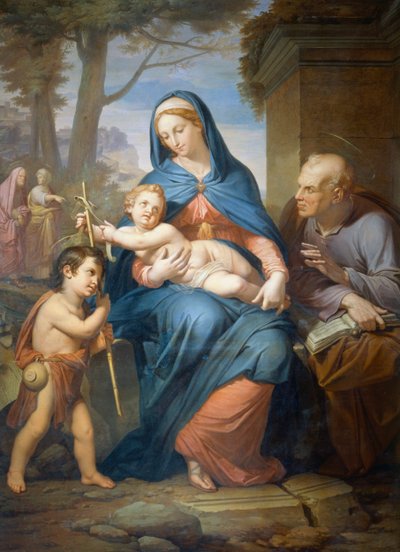 Pyhä perhe, ante 1836, kirjoittanut Francesco Nenci (1781-1850), öljy kankaalle, 200x147 cm tekijältä Francesco Nenci
