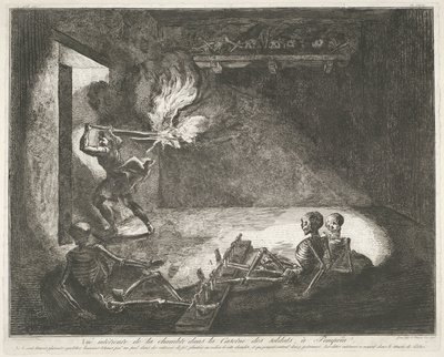 Soldatenkazerne te Pompei Magna Graecian antiikki (sarjan nimi) tekijältä Francesco Piranesi