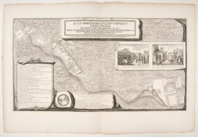 Kaupungista löydettyjen tehtaiden topografia? Pompejista tekijältä Francesco Piranesi
