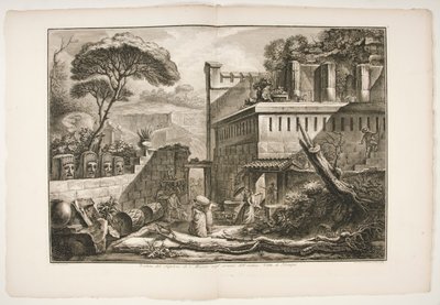 Näkymä Marnia negl -haudalle tekijältä Francesco Piranesi