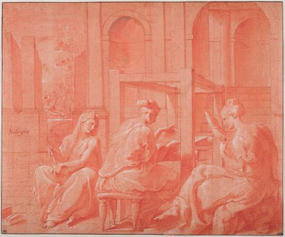 Alcytoe und ihre Schwestern tekijältä Francesco Primaticcio
