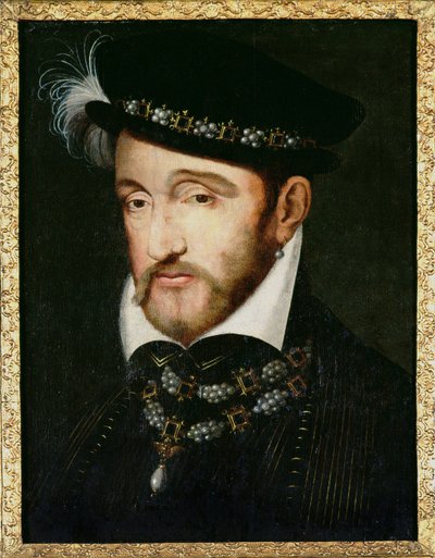 Henrik II:n muotokuva (1519-59) tekijältä Francesco Primaticcio