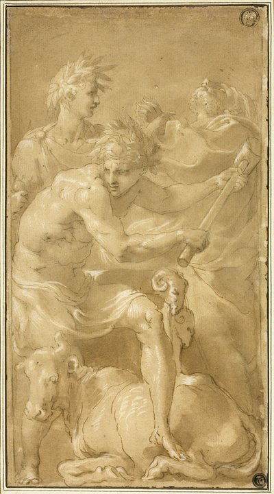 Härän uhraus tekijältä Francesco Primaticcio