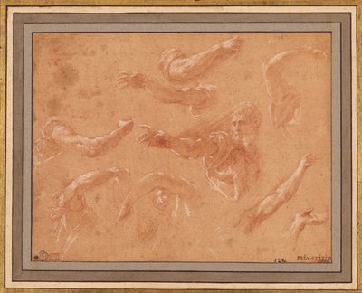 Studie von Gottvater mit Engeln tekijältä Francesco Primaticcio