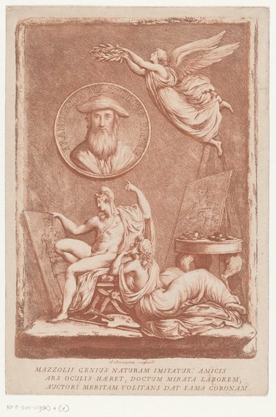 Allegoria taiteilija Francesco Mazzolista, joka tunnetaan nimellä Parmigianino tekijältä Francesco Rosaspina