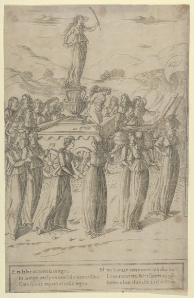 Siveyden voitto, n. 1480-90. tekijältä Francesco Rosselli
