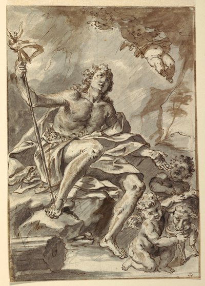 Piirros, Johannes Kastaja, n. 1775. tekijältä Francesco Saverio Mergolo