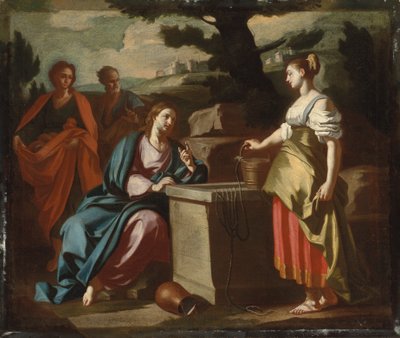 Kristus ja Samarian nainen kaivolla tekijältä Francesco Solimena