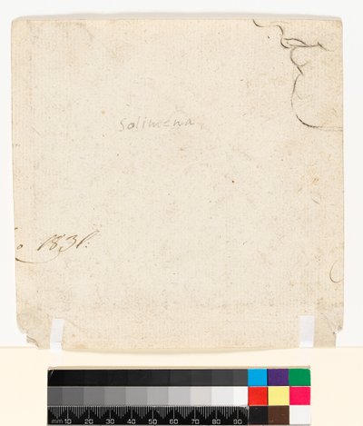 Piirustus paperin takapuolelle (verso), ennen vuotta 1747 (grafiitti paperille) [katso 5938251] tekijältä Francesco Solimena