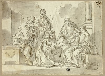 Pyhä perhe ja pyhimykset tekijältä Francesco Solimena