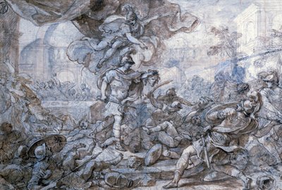 Perseus ylhäällä Medusan päätä, 1700-luku tekijältä Francesco Solimena