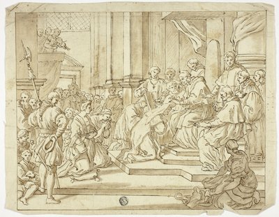 Paavi siunaus nunna tekijältä Francesco Solimena