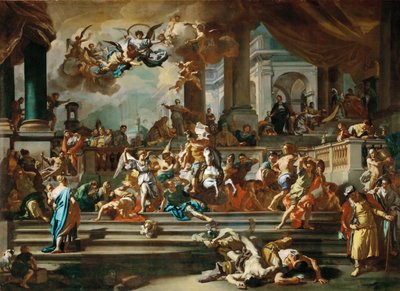 Heliodoruksen karkottaminen temppelistä tekijältä Francesco Solimena