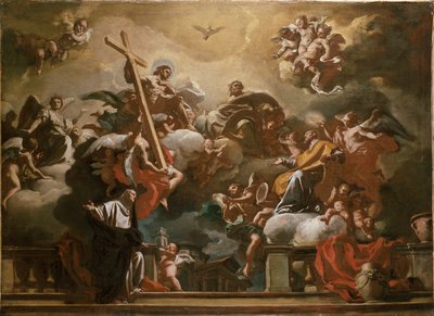 Pyhä kolminaisuus Pyhän Philip Nerin kanssa kunniassa, n. 1727-1730 tekijältä Francesco Solimena