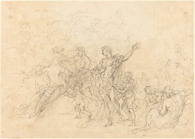 Bacchuksen ja Ariadnen häät tekijältä Francesco Solimena