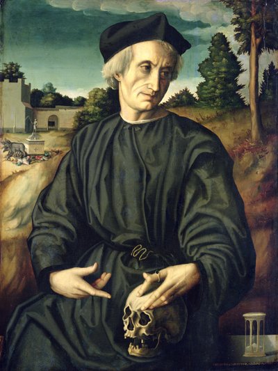 Paavi Hadrianus VI:n (1459-1523) muotokuva pappina tekijältä Francesco Ubertini Il Bacchiacca