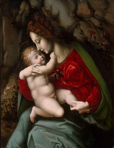 Madonna ja lapsi, noin 1520 (öljy ja kulta puulle). tekijältä Francesco Ubertini Verdi Bachiacca