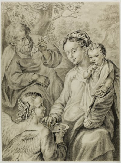 Lepo Egyptin pakomatkalla, joka tunnetaan nimellä Madonna della Pappa. tekijältä Francesco Vanni