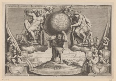 Kardinaali Pompeius Arrigonin allegoria tekijältä Francesco Villamena