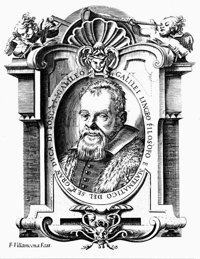 Galileo Galilei, italialainen tähtitieteilijä ja matemaatikko, 1600-luvun alku tekijältä Francesco Villamena
