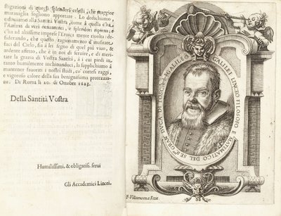 Galileo Galilein muotokuva, 1623 tekijältä Francesco Villamena