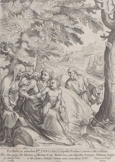 Loput lennolla Egyptiin, 1597. tekijältä Francesco Villamena