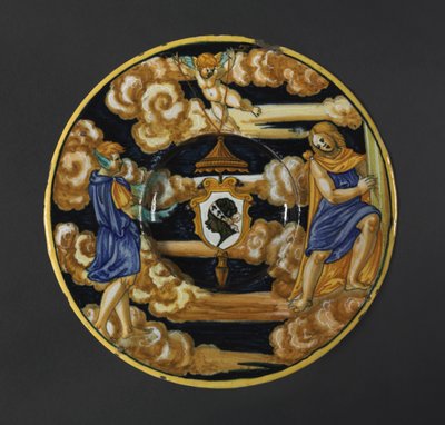 Lautas Pucci-perheen käsivarsilla, 1532. tekijältä Francesco Xanto Avelli
