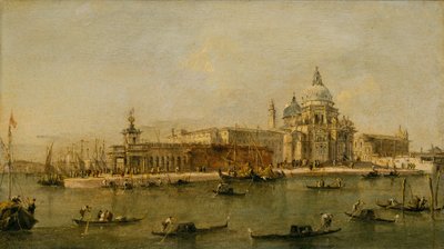 Venetsia: Dogana ja Santa Maria della Salute (Santa Maria della Salute) tekijältä Francesco circle of Guardi