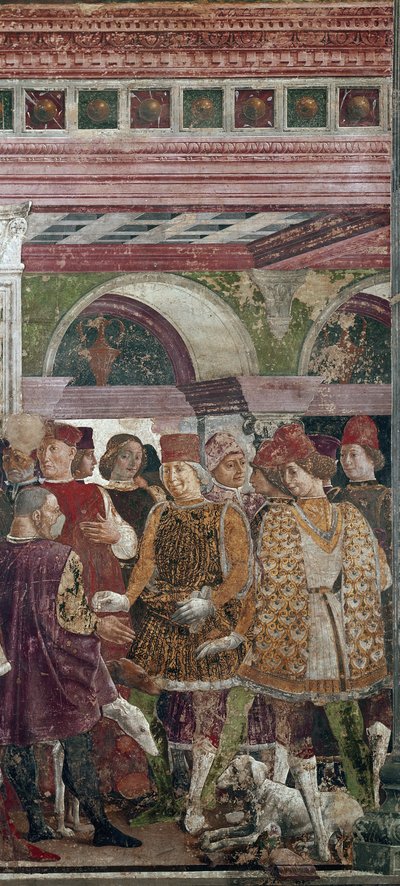 Huhtikuun allegoria, yksityiskohta, jossa Borso d