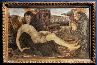 Francesco del Cossa valituslaulu asiakkaan kanssa St. Franciscuksena tekijältä Francesco del Cossa