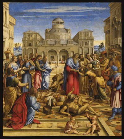 Johannes armollinen Aleksandriassa tekijältä Francesco di Bernardo de Vecchi Santacroce