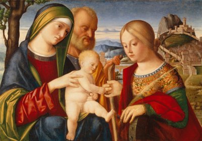 Pyhän Katariinan mystinen häät tekijältä Francesco di Bernardo de Vecchi Santacroce